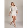 English Factory Women’s Linen Lace Shirt(White)