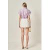 English Factory Women’s Linen Ruffle Shirt(Lilac)