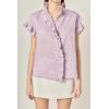 English Factory Women’s Linen Ruffle Shirt(Lilac)