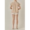 English Factory Women’s Linen Ruffle Shirt(Natural)