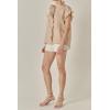 English Factory Women’s Linen Ruffle Shirt(Natural)