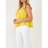 English Factory Women’s Ruffle Detail Top, Yellow, S
