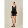 English Factory Women’s Sequins Bow Top(Black)