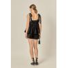 English Factory Women’s Sequins Bow Top(Black)