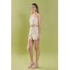 English Factory Women’s Wavy Embroidered Bandeau Top(Beige/Off White)