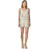 English Factory Women’s Flower Embroidery Crochet Top(Off-white)