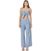 English Factory Women’s Gingham Twist Crop Top(Blue)