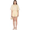 English Factory Women’s Linen Lace Shirt(Butter Yellow)