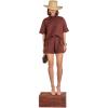 English Factory Women’s Linen Lace Shirt(Chocolate Brown)