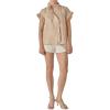 English Factory Women’s Linen Ruffle Shirt(Natural)