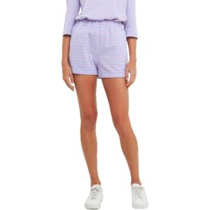 English Factory Women’s Striped Breton Shorts, Lavender/Pink, S