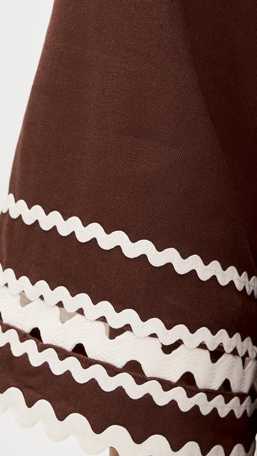 image:imageEnglish Factory Womens Color Block Shirt Mini Dress Brown M