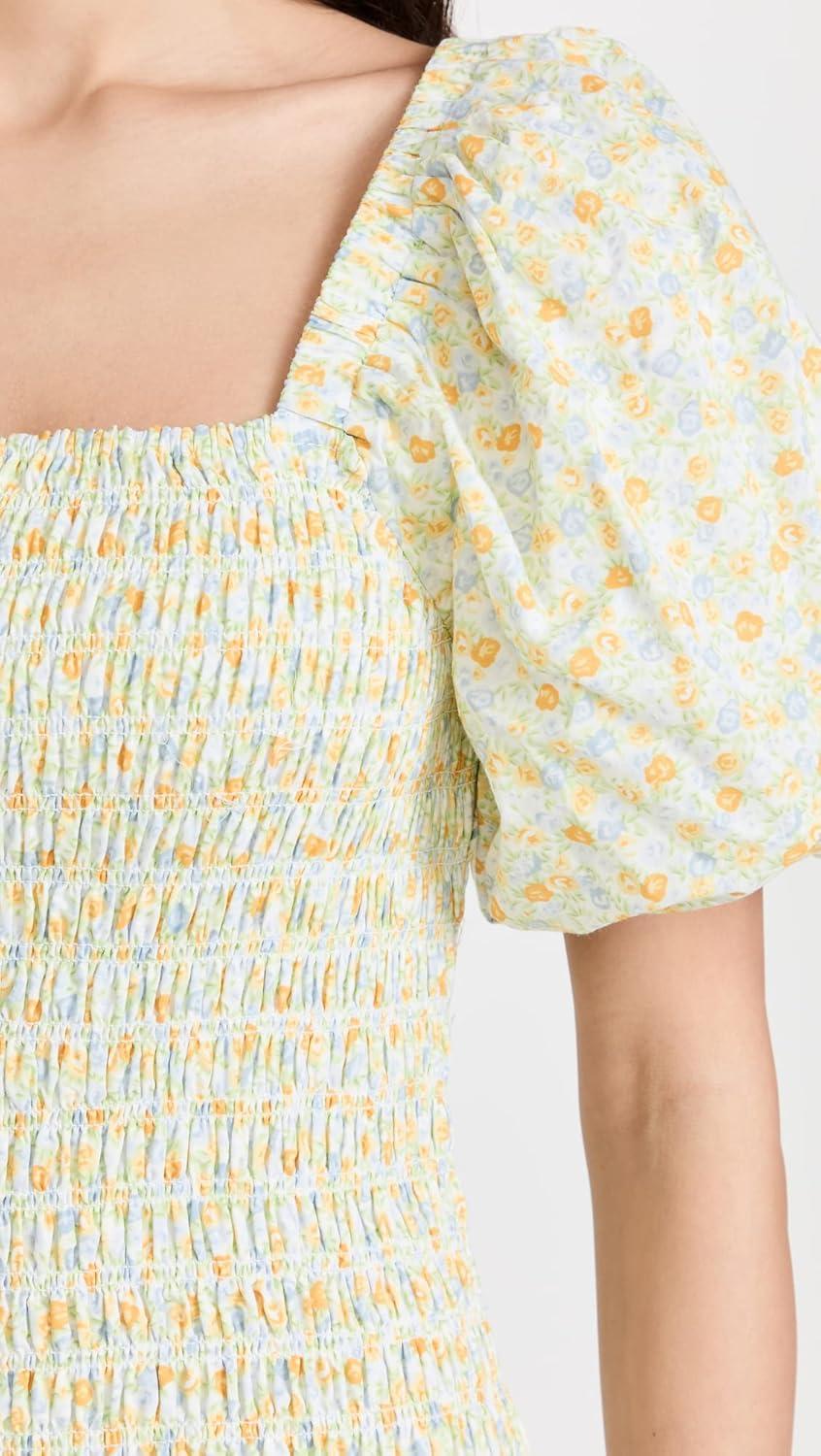 image:imageEnglish Factory Womens Floral Smocked Mini DressYellow