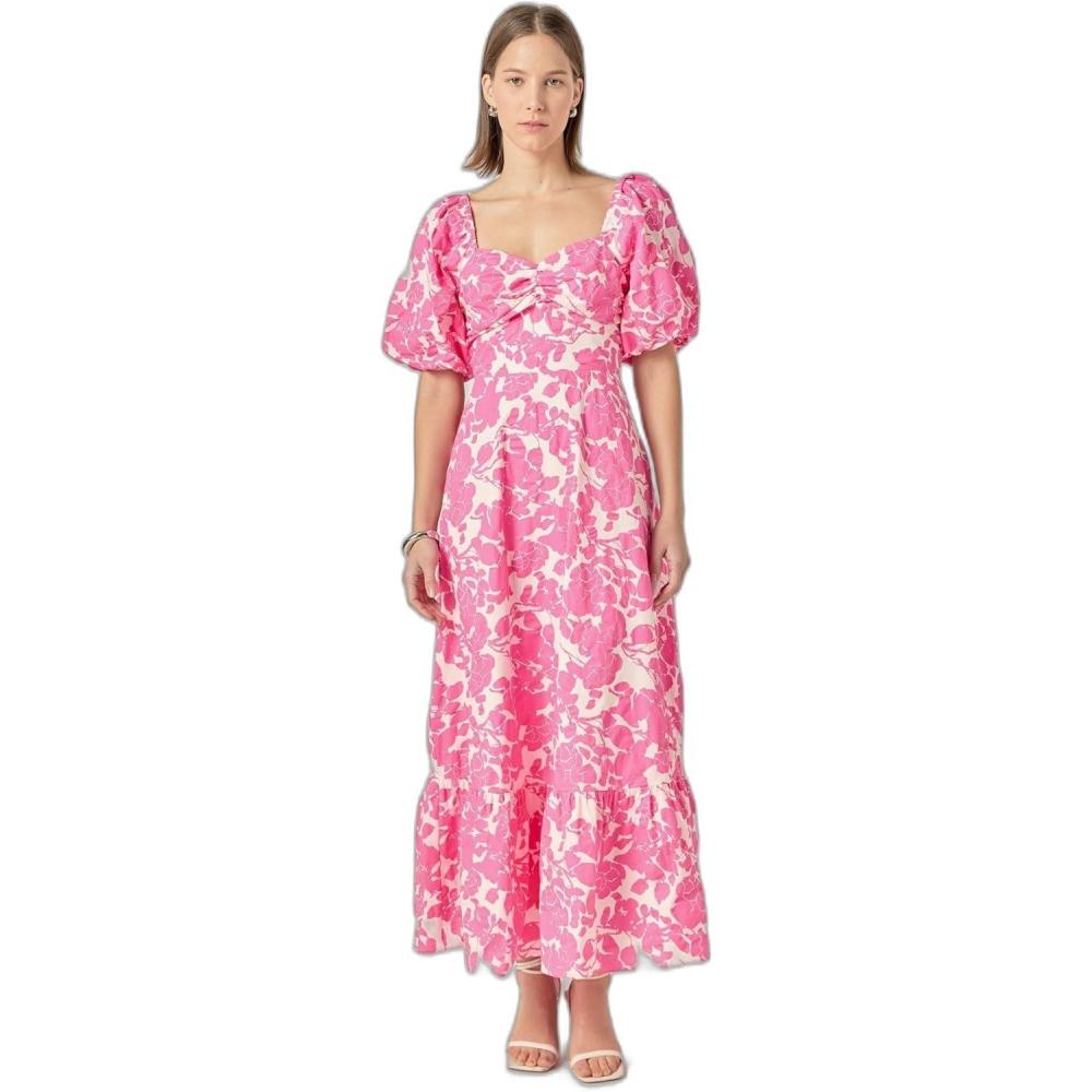 image:imageEnglish Factory Womens Floral Print Maxi DressFuchsia