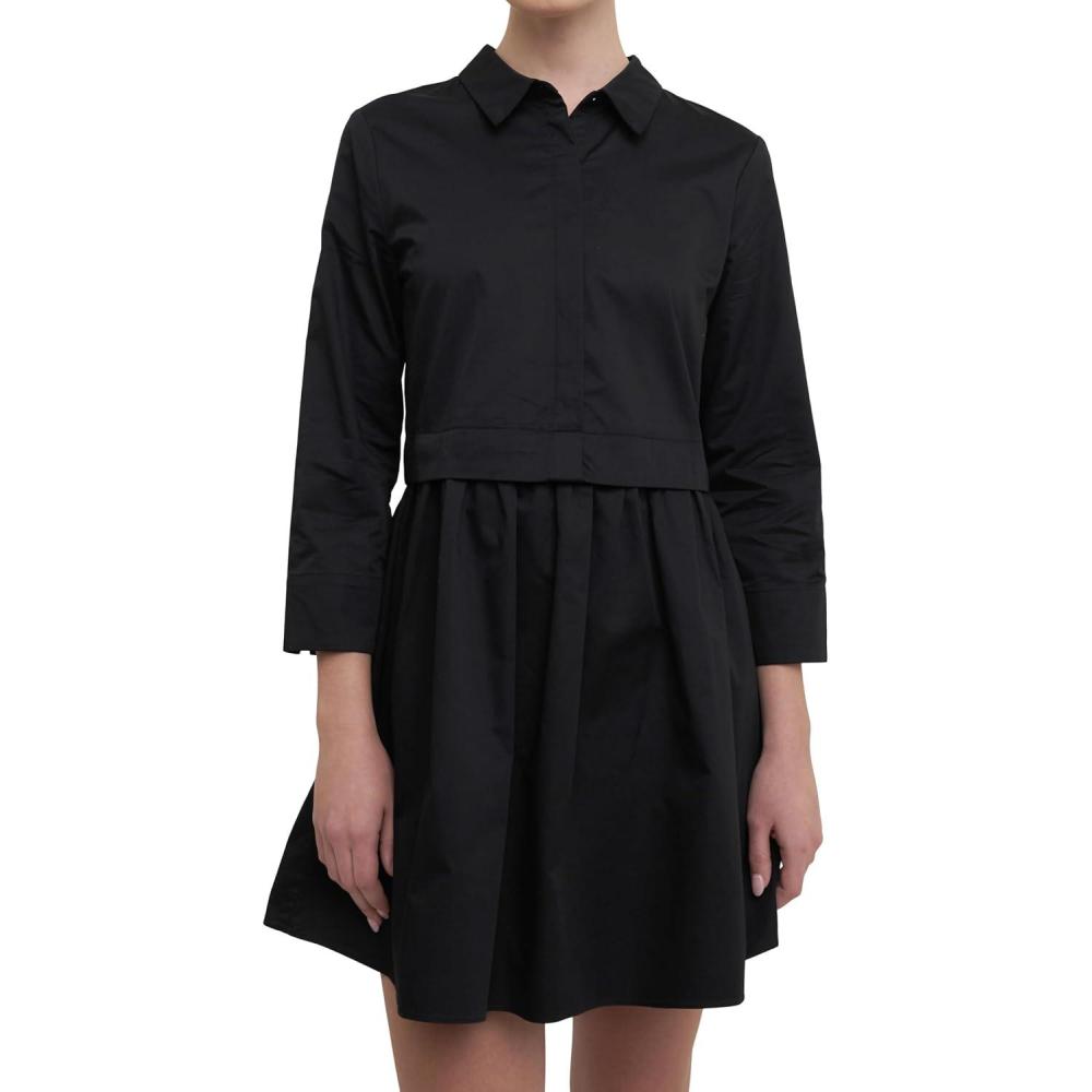 image:imageEnglish Factory Womens Shirt Mini DressBlack