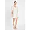 English Factory Textured Buttoned Mini Dress(Beige)
