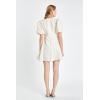 English Factory Textured Buttoned Mini Dress(Beige)