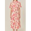 English Factory Women’s A-Line Mini Shirt Dress(Pink/Cream)