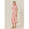 English Factory Women’s A-Line Mini Shirt Dress(Pink/Cream)
