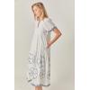 English Factory Women’s Blossom Edge Midi Dress(Ivory/Navy)