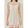 English Factory Women’s Crochet Mini Dress(White)