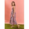 English Factory Women’s Deep V-Neck Tiered Maxi Dress(Multi)