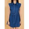 English Factory Women’s Denim Shirt Mini Dress(Denim)