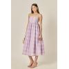 English Factory Women’s Embroidered Chiffon Sleeveless Midi Dress(Lilac)