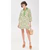 English Factory Women’s Embroidered Collar Mini Dress(Green/Natural)