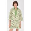 English Factory Women’s Embroidered Collar Mini Dress(Green/Natural)