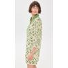 English Factory Women’s Embroidered Collar Mini Dress(Green/Natural)