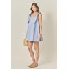 English Factory Women’s Femme Bow Detail Mini Dress(Powder Blue)