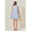 English Factory Women’s Femme Bow Detail Mini Dress(Powder Blue)