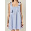 English Factory Women’s Femme Bow Detail Mini Dress(Powder Blue)