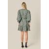 English Factory Women’s Floral Print Pintuck Smock Mini Dress, Black Multi, M