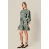 English Factory Women’s Floral Print Pintuck Smock Mini Dress, Black Multi, S
