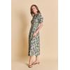 English Factory Women’s Floral Printed Midi Dress(Olive Multi)