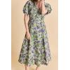 English Factory Women’s Floral Printed Midi Dress(Olive Multi)