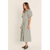 English Factory Women’s Gingham Check Midi Dress(Black Multi)