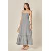 English Factory Women’s Gingham Maxi Dress(Black White)