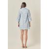 English Factory Women’s Guipure Lace Mini Dress(Powder Blue)