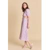 English Factory Women’s Lilac Bloom Cutout Dress(Lilac)