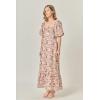 English Factory Women’s Linen Floral Maxi Dress(Multi)