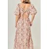 English Factory Women’s Linen Floral Maxi Dress(Multi)