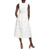English Factory Womens Mixed Media Midi Dress, Xs, White