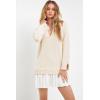 English Factory Women’s Mixed Media Pleated Mini Dress(Cream)