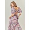 English Factory Women’s Open Back Tie Maxi Dress(Pink Multi)