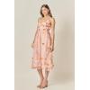 English Factory Women’s Petal Bloom Midi Dress(Pink)