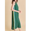English Factory Women’s Sleeveless RIC Rac Midi Dress(Dark Green)