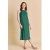 English Factory Women’s Sleeveless RIC Rac Midi Dress(Dark Green)